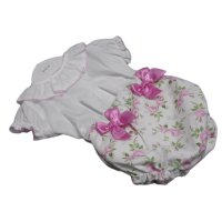 PQ211- Pink: Baby Girls Luxury 2 Piece Outfit (0-12 Months)